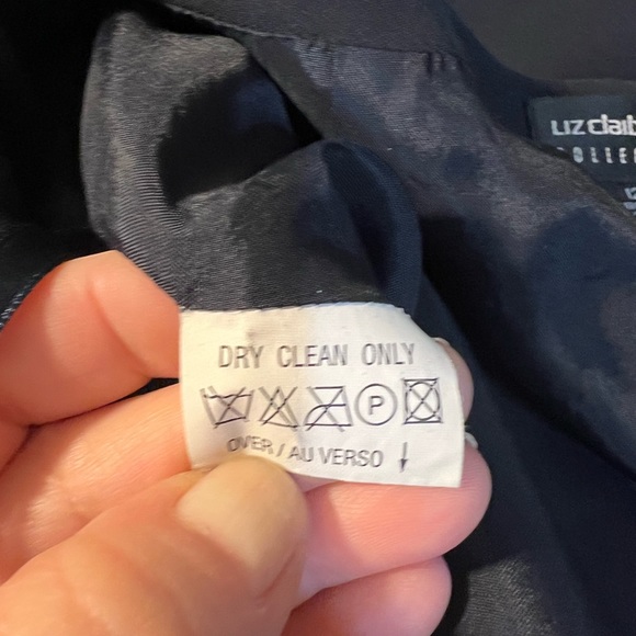 🍍Liz Claiborne Collection Sz. 12 Navy, Side Zipper, Fully Lined, Back Slit🍍 - Picture 6 of 7